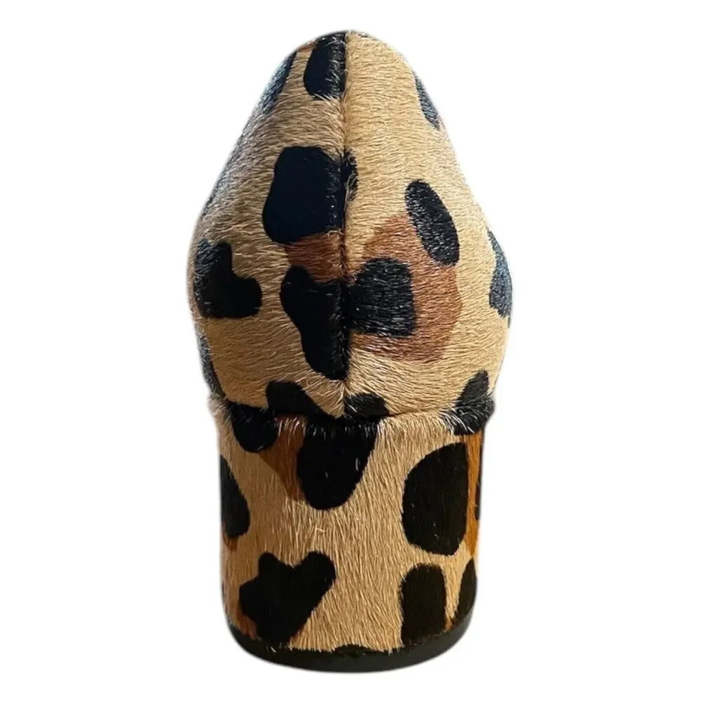 Cole Haan Lesli Pump Jaguar Print Tan & Brown Calf Hair Women’s Size 8B